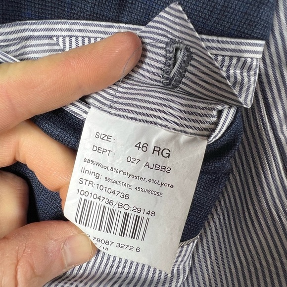 Brooks Brothers 46R Explorer Regent Fit Navy Plaid 2 Button Vented Wool Suit - Picture 9 of 16